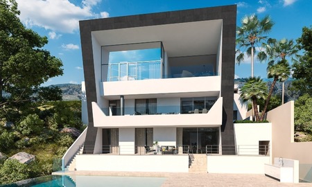 Ultra-moderne villa te koop met uitzicht op de Bergen en Golf in Benahavis, Marbella 1452
