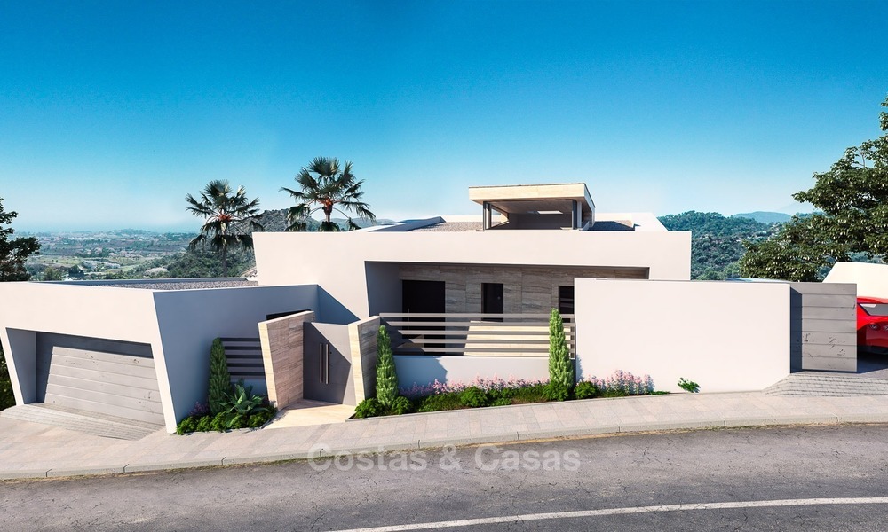 Ultra-moderne villa te koop met uitzicht op de Bergen en Golf in Benahavis, Marbella 1453