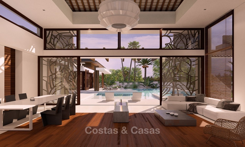 Nieuwe, Moderne Thaise stijl villa met Zeezicht te koop aan de New Golden Mile, Estepona - Marbella 2045