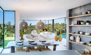 Moderne Hedendaagse villa's te koop in een Nieuw Project, Eerstelijns Golf in Estepona - Marbella 2052 