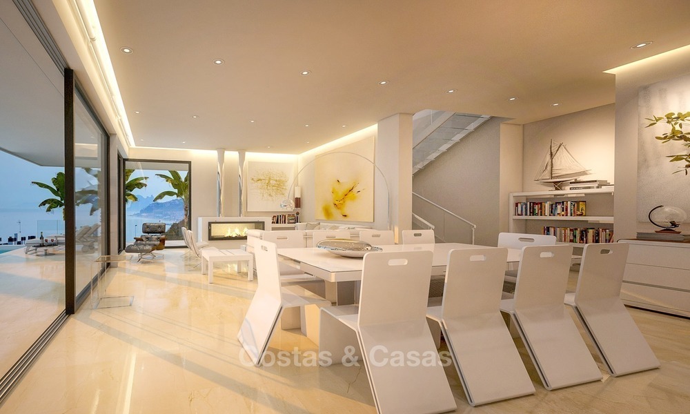 Tweedelijn strand, moderne, hedendaagse designer villa te koop in Estepona, Costa del Sol 2074
