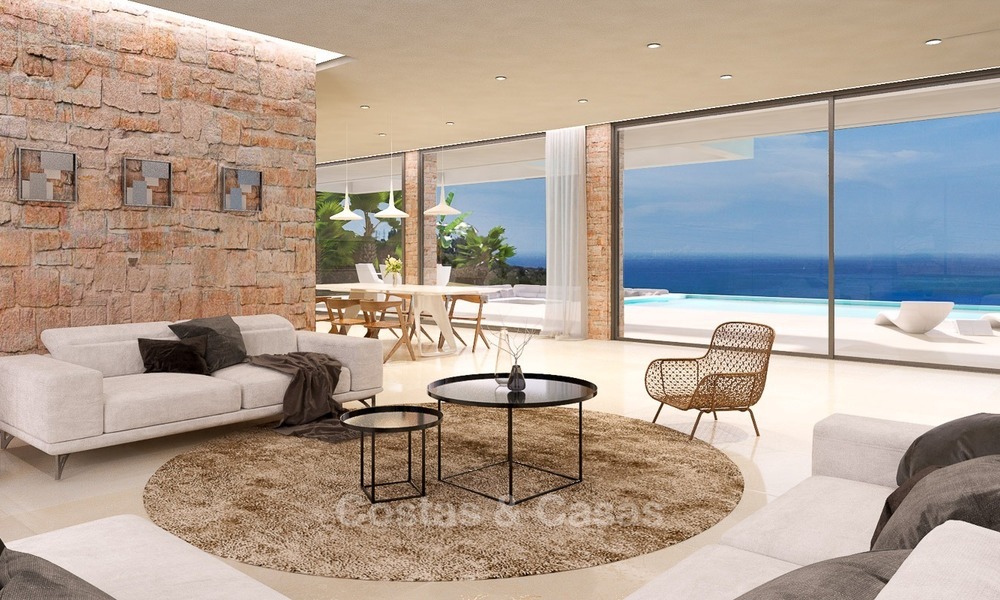 Moderne hedendaagse designer villa te koop met uitzicht op zee in Benalmadena aan de Costa del Sol 2103