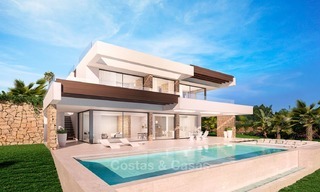 Moderne hedendaagse designer villa te koop met uitzicht op zee in Benalmadena aan de Costa del Sol 2106 