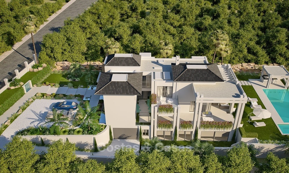 Elegante villa in designerstijl te koop, eerstelijn golf, gelegen in een vijfsterren golfresort aan de New Golden Mile, Marbella - Benahavis 2108