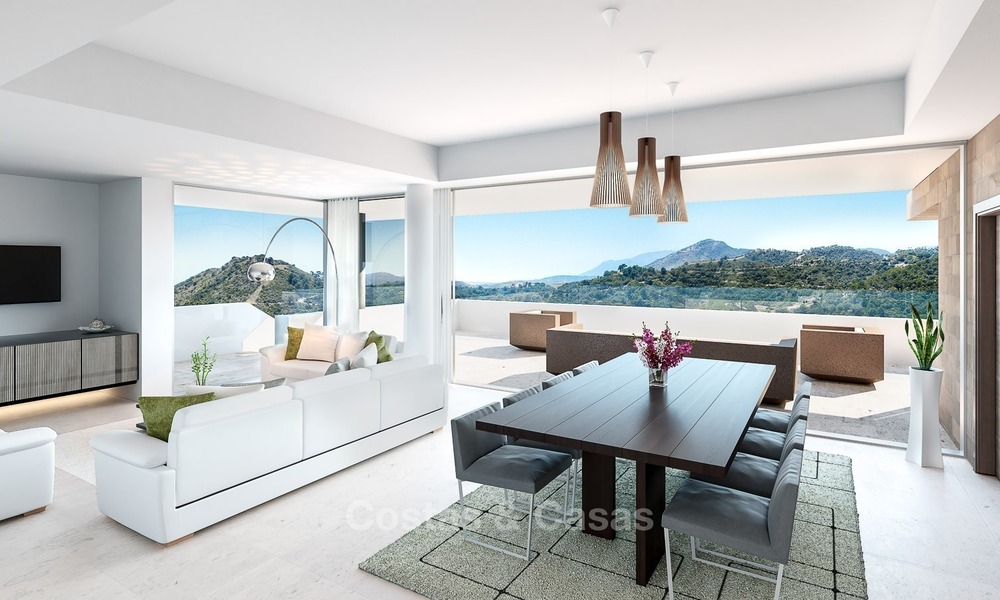 Unieke kans om een Moderne, Luxe Villa in Aanbouw te kopen met Zee- en Golf zicht, in Benahavis, Marbella 2291