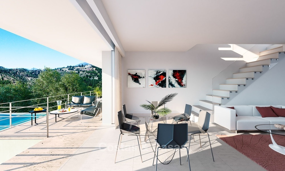 Unieke kans om een Moderne, Luxe Villa in Aanbouw te kopen met Zee- en Golf zicht, in Benahavis, Marbella 2294