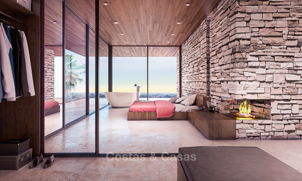 Moderne, hedendaagse, mediterrane stijl villa met zeezicht in Gated community te koop in Benahavis - Marbella 2717