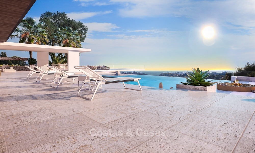 Moderne, hedendaagse, mediterrane stijl villa met zeezicht in Gated community te koop in Benahavis - Marbella 2725