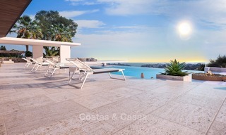 Moderne, hedendaagse, mediterrane stijl villa met zeezicht in Gated community te koop in Benahavis - Marbella 2725 