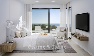 Moderne nieuwe villa´s te koop met zeezicht en op wandelafstand tot het strand en de jachthaven op de grens van Mijas en Marbella 2807 