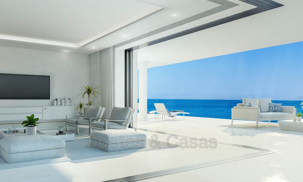 Exclusieve, Nieuwe, Moderne eerstelijns strand Appartementen te koop, Marbella - Estepona. Herverkopen beschikbaar. 3039