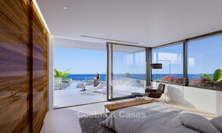 Moderne villa te koop met een prachtig open uitzicht op zee, op 5 minuten lopen naar het strand in Estepona 3217 