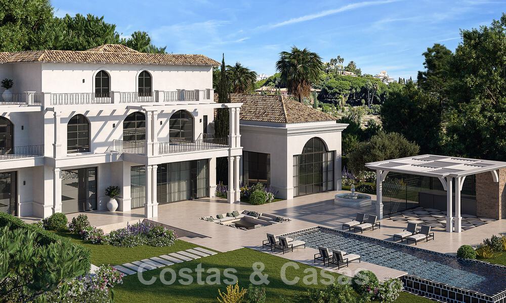 Project met ruim perceel en spectaculaire nieuwbouw villa te koop, in een exclusief golfresort, eerstelijns golf in Benahavis - Marbella 50220