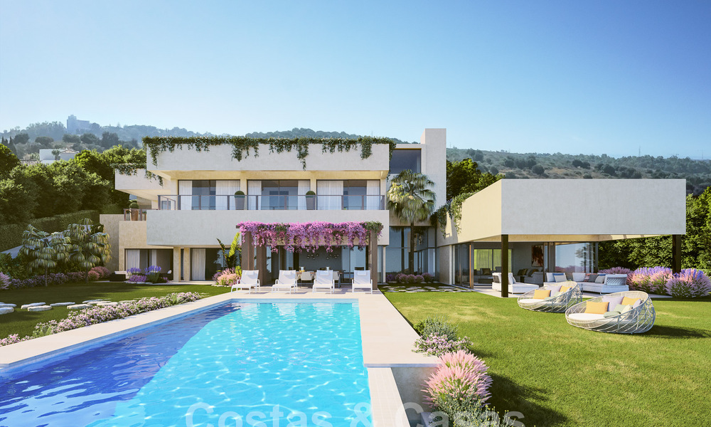 Project met ruim perceel en spectaculaire nieuwbouw villa te koop, in een exclusief golfresort, eerstelijns golf in Benahavis - Marbella 50223