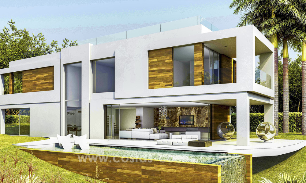 Nieuwe, ‘ontwerp-je-eigen’ eigentijdse luxe villa´s te koop in een innovatief project, binnen een golf gebied met zicht op zee en golf, Estepona - Marbella 3629