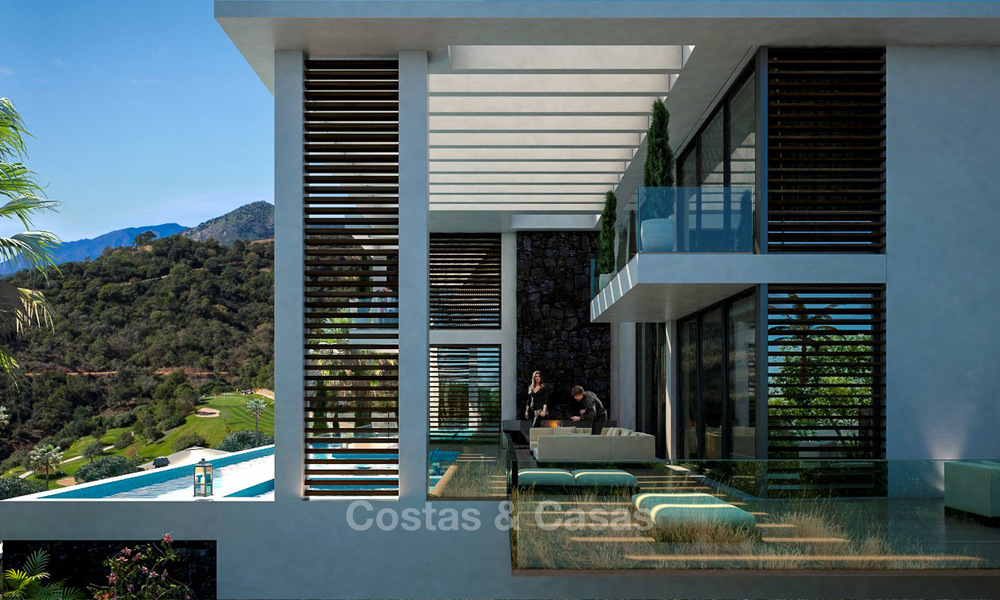 Twee moderne en eigentijdse nieuwbouw villa’s met zeezicht te koop in Benahavis – Marbella 3853