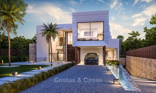 Majestueuze en luxueuze moderne villa te koop in een exclusieve strand urbanisatie, Guadalmina Baja, Marbella. 4116 