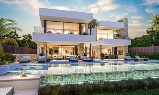 Majestueuze en luxueuze moderne villa te koop in een exclusieve strand urbanisatie, Guadalmina Baja, Marbella. 4117 