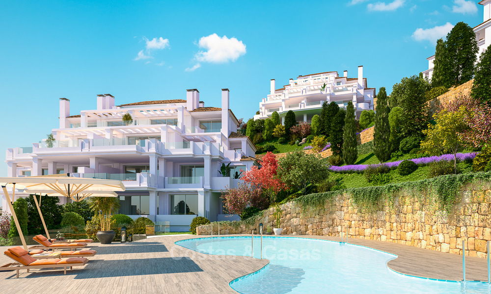 Luxe appartementen te koop in een exclusief complex in Nueva Andalucia - Marbella met panoramisch uitzicht over de golf en zee 4318