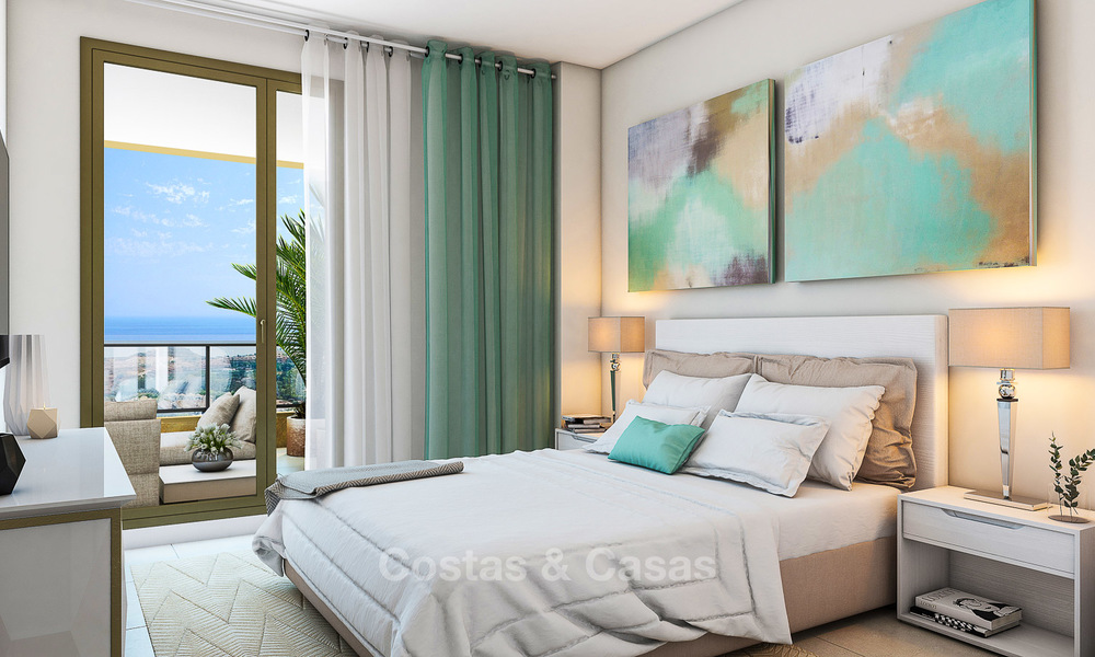 Nieuwe moderne appartementen met een fantastisch uitzicht op zee te koop in Benalmadena, Costa del Sol 4509
