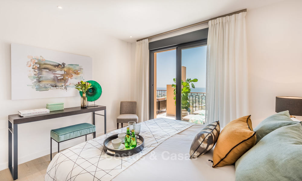 Nieuwe luxe appartementen in Andalusische stijl te koop, prachtig uitzicht op zee, Benahavis - Marbella 5076