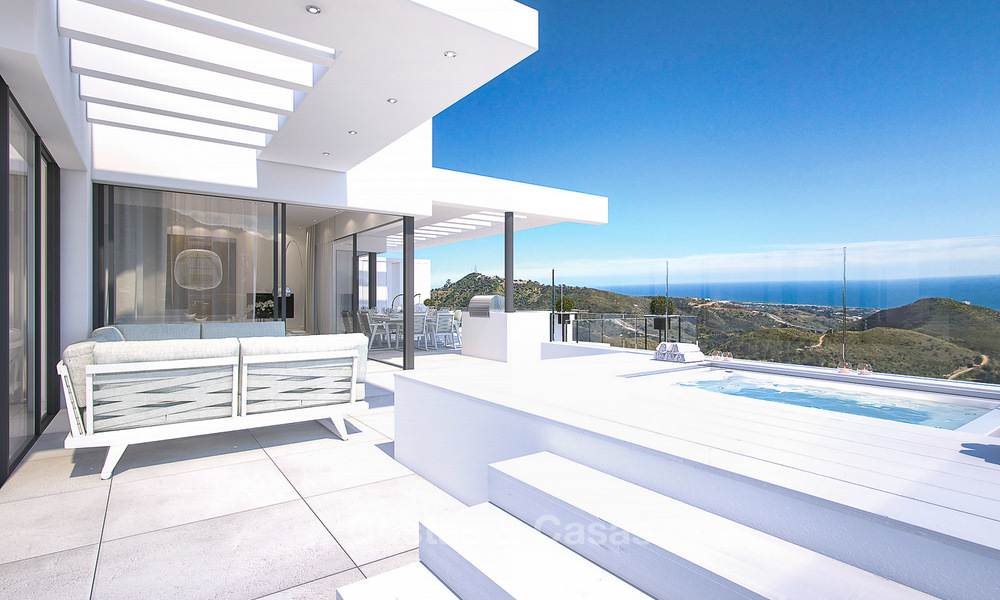 Moderne luxe appartementen te koop met onbelemmerd zeezicht, op korte rijafstand van het centrum van Marbella. 4870