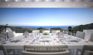 Moderne hedendaagse luxe appartementen met adembenemend zeezicht te koop, op korte rijafstand van het centrum van Marbella. 4888 