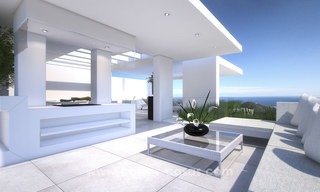 Moderne hedendaagse luxe appartementen met adembenemend zeezicht te koop, op korte rijafstand van het centrum van Marbella. 4901 