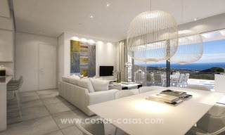 Moderne contemporaine luxe appartementen met verbluffend zeezicht te koop, op korte rijafstand van het centrum van Marbella. 4927 