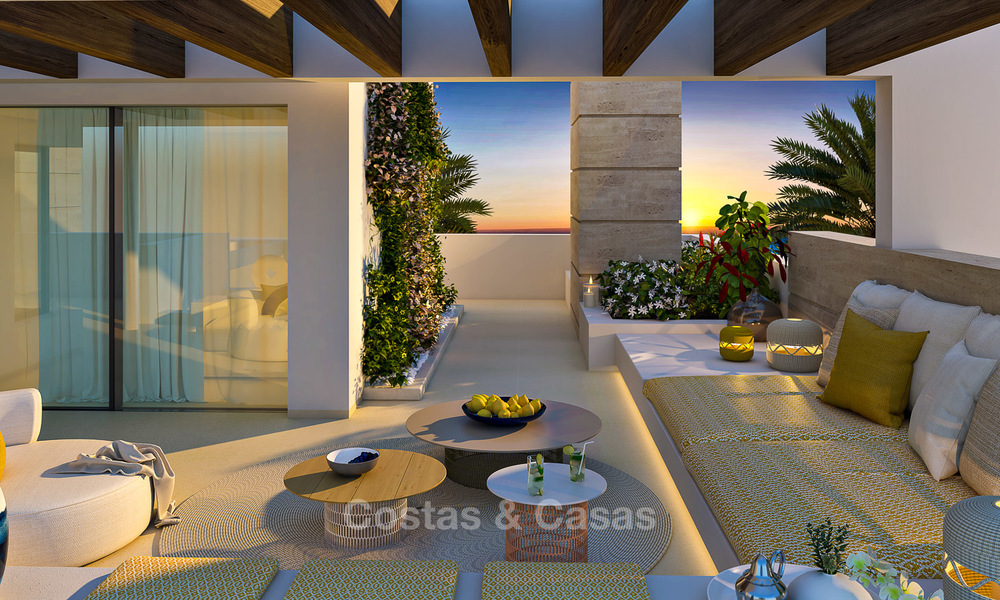 Modern-eigentijdse luxe appartementen met adembenemende zeezichten te koop, op korte rijafstand van het centrum van Marbella. 4946