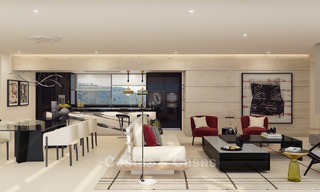 Modern-eigentijdse luxe appartementen met adembenemende zeezichten te koop, op korte rijafstand van het centrum van Marbella. Instapklaar. Laatste 3 penthouses. 4952 