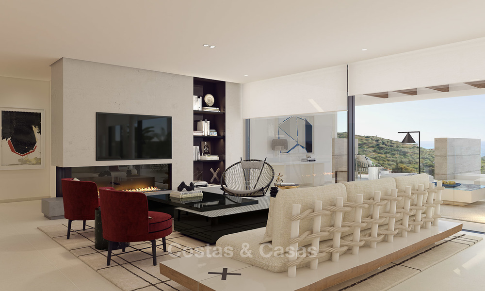 Modern-eigentijdse luxe appartementen met adembenemende zeezichten te koop, op korte rijafstand van het centrum van Marbella. 4954