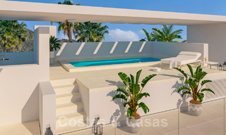 Modern-eigentijdse luxe appartementen met adembenemende zeezichten te koop, op korte rijafstand van het centrum van Marbella. Instapklaar. Laatste 3 penthouses. 38316 