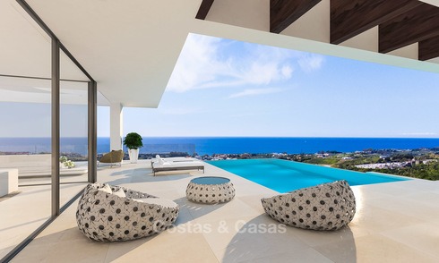 Nieuwe modern-eigentijdse villa's te koop, panoramisch uitzicht op zee, op de New Golden Mile tussen Marbella en Estepona 5106