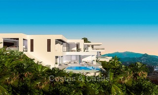 Nieuwe modern-eigentijdse villa's te koop, panoramisch uitzicht op zee, op de New Golden Mile tussen Marbella en Estepona 5108 