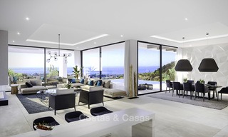 Nieuwe modern-eigentijdse villa's te koop, panoramisch uitzicht op zee, op de New Golden Mile tussen Marbella en Estepona 13985 