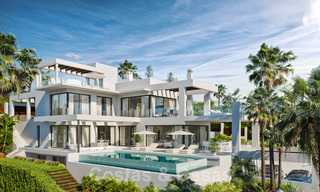 Nieuwe modern-eigentijdse villa's te koop, panoramisch uitzicht op zee, op de New Golden Mile tussen Marbella en Estepona 19650 