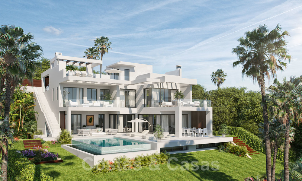 Nieuwe modern-eigentijdse villa's te koop, panoramisch uitzicht op zee, op de New Golden Mile tussen Marbella en Estepona 19652