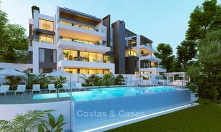 Exclusieve nieuwe luxe appartementen te koop, modern design en met uitzicht op zee, in Benahavis - Marbella 5097 