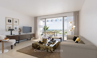Nieuwe moderne luxe appartementen met zeezicht te koop, Marbella. Op loopafstand van golf en strand. 5114 