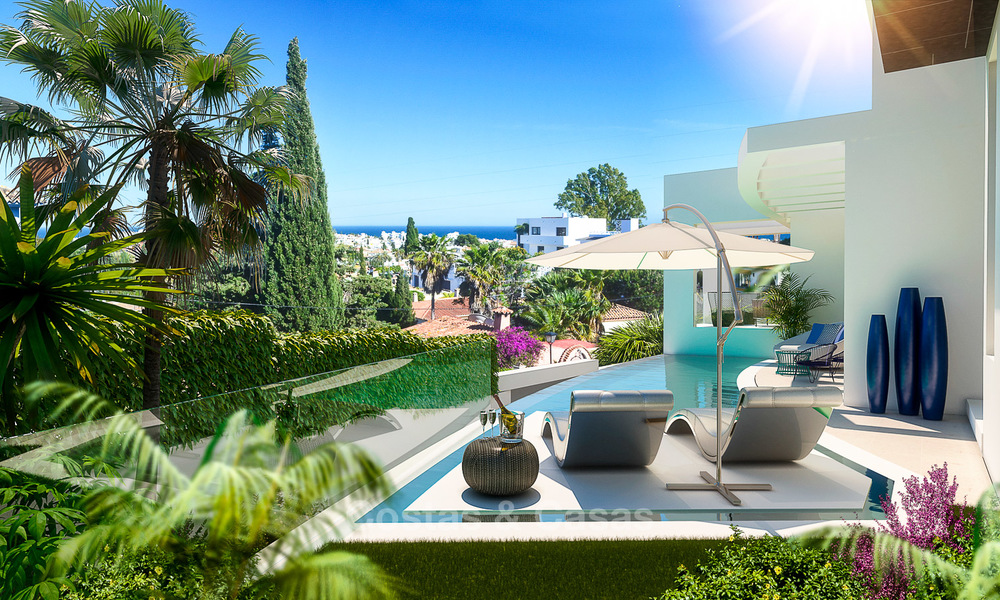 Nieuwe modern eigentijdse luxe villa te koop, met uitzicht op zee en de bergen, Nueva Andalucia, Marbella 5528