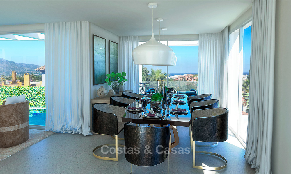 Nieuwe modern eigentijdse luxe villa te koop, met uitzicht op zee en de bergen, Nueva Andalucia, Marbella 5530