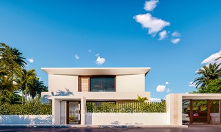 Nieuwe moderne villa's in avant garde-stijl te koop, met zeezicht, La Duquesa, Manilva, Costa del Sol 5607 
