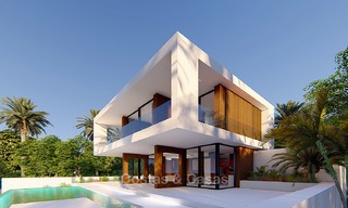 Nieuwe, moderne luxe villa te koop, uitzicht op zee en golf, Estepona. 5613 