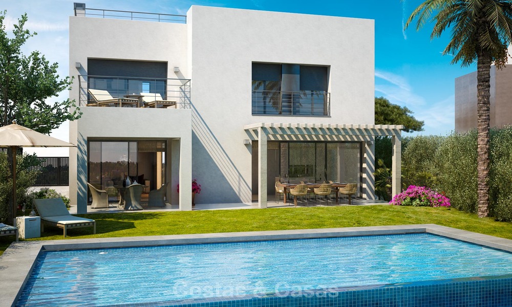 Laatste villa! Volledig gemeubileerd. Nieuwe moderne luxe villa's te koop in een golfresort, met uitzicht op zee en golfbaan, New Golden Mile, Marbella - Estepona 5791