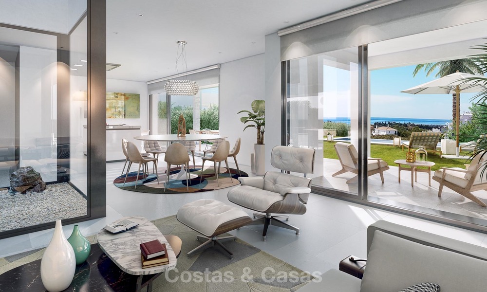 Laatste villa! Volledig gemeubileerd. Nieuwe moderne luxe villa's te koop in een golfresort, met uitzicht op zee en golfbaan, New Golden Mile, Marbella - Estepona 5796