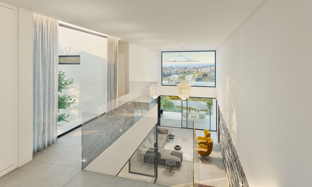 Ruime en moderne nieuwe luxe villa's te koop, in een prestigieus golfresort en met panoramisch uitzicht op zee, Benahavis - Marbella 5911