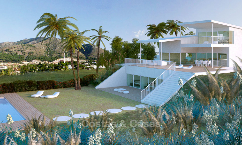 Originele moderne villa's te koop op een bevoorrechte locatie met panoramisch uitzicht op zee en baai, Benalmadena, Costa del Sol 6122