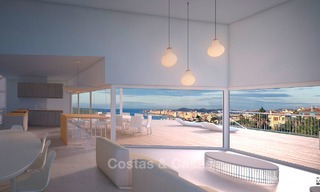 Originele moderne villa's te koop op een bevoorrechte locatie met panoramisch uitzicht op zee en baai, Benalmadena, Costa del Sol 6123 