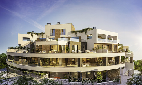 Aantrekkelijke nieuwe appartementen met een prachtig uitzicht op zee te koop, Marbella. Opgeleverd! 19166